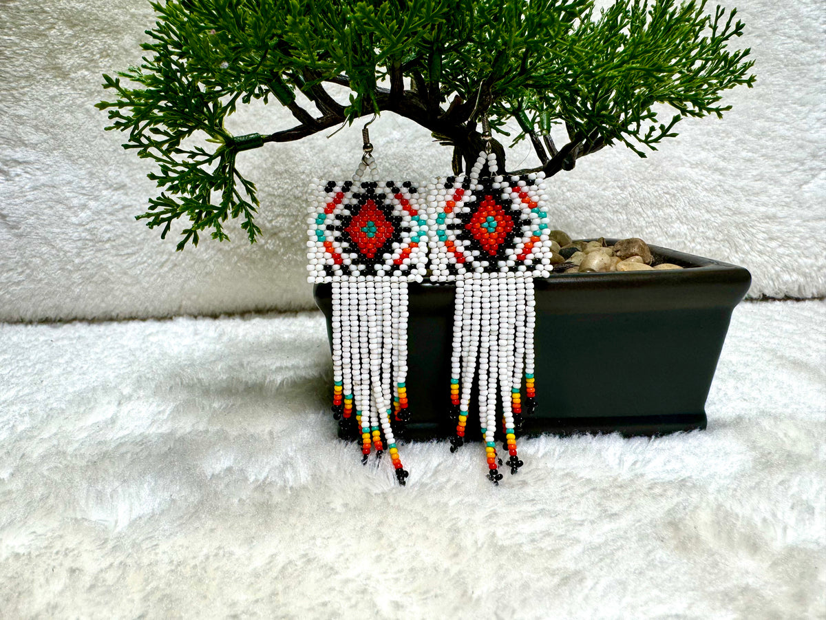 Geometric Beaded Earrings