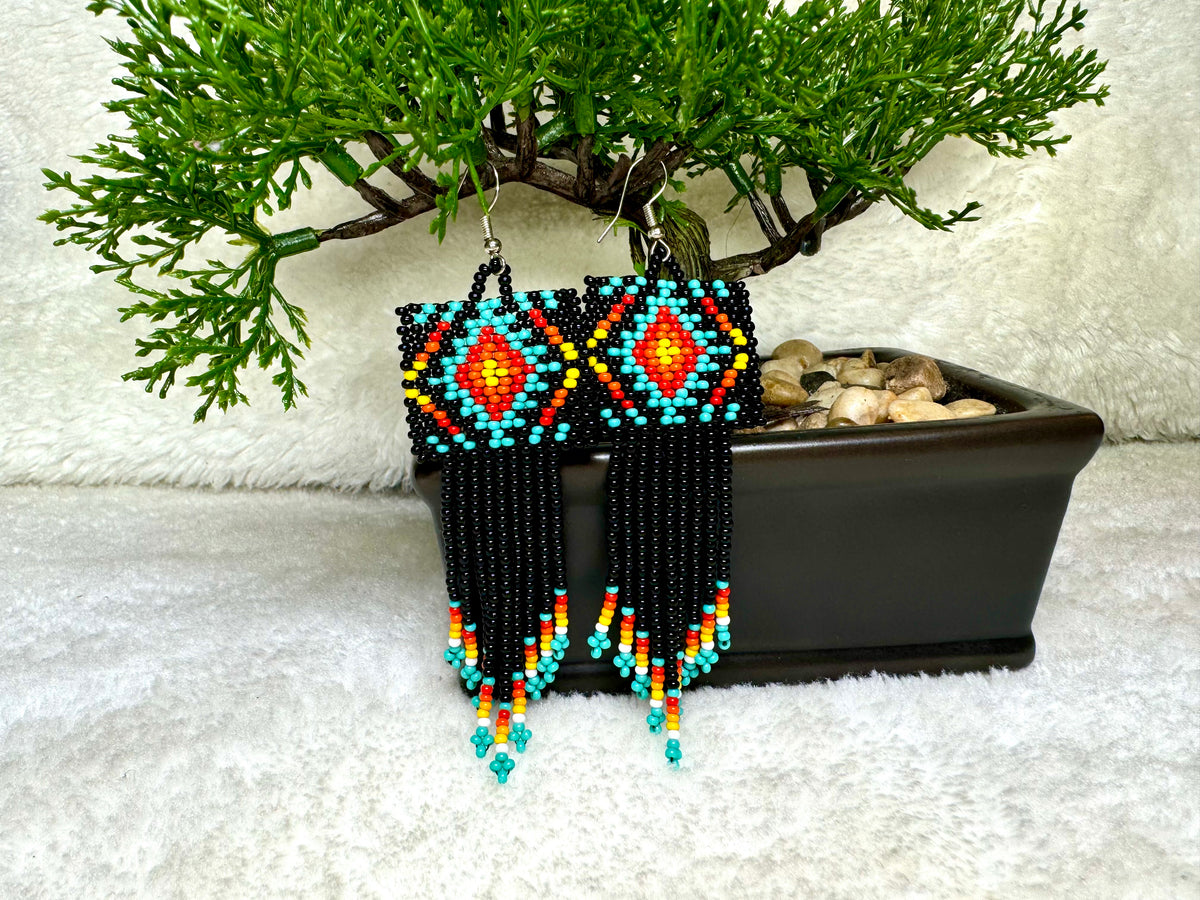 Geometric Beaded Earrings