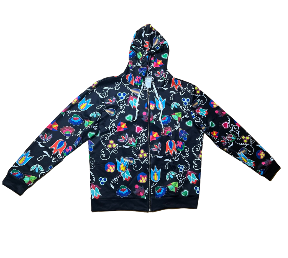 Floral Elegance Hoodie Jacket