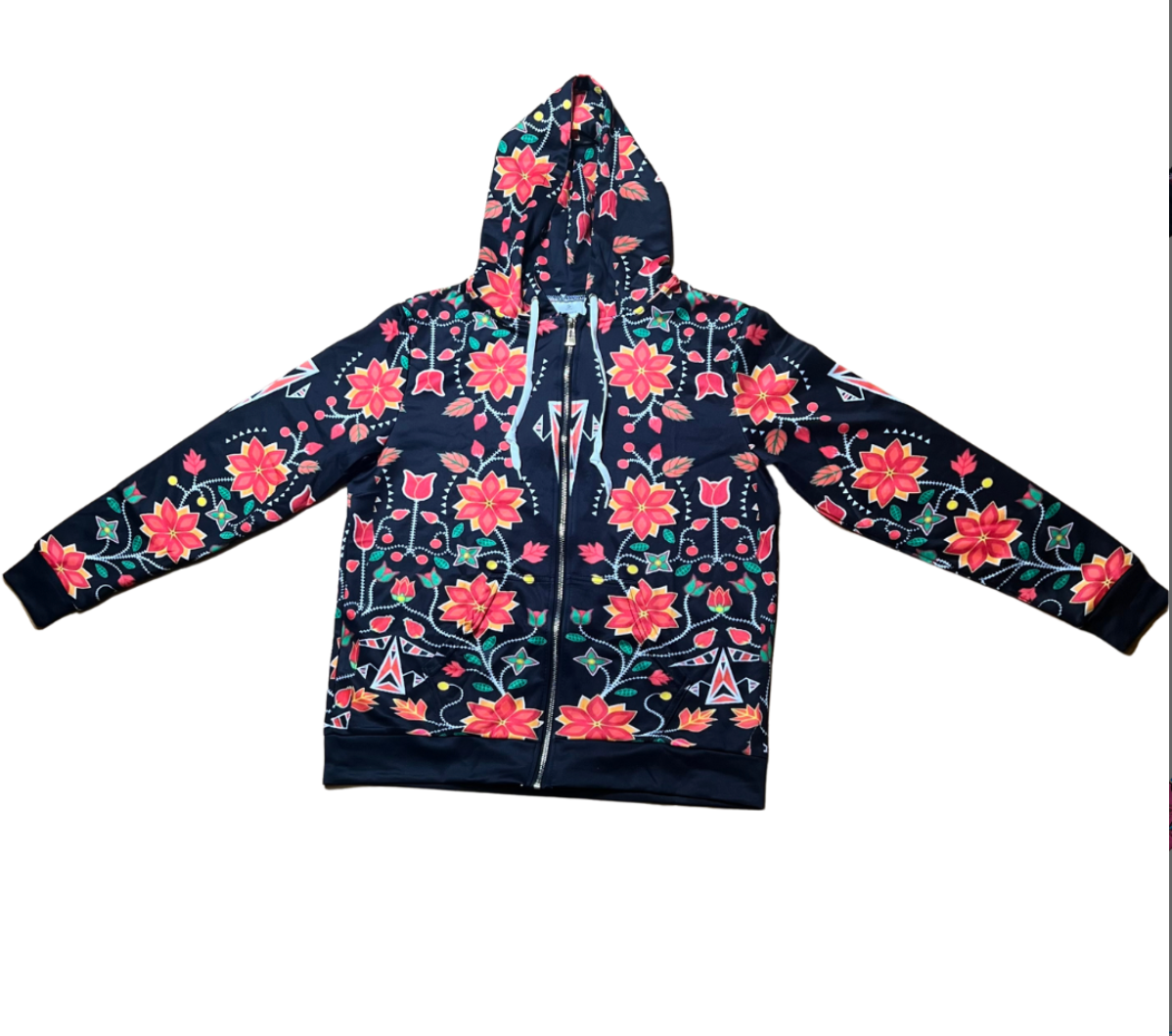 Floral Fusion Harmony Hoodie